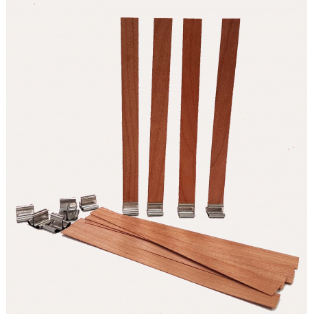 Mechas de madera con soporte metálico 10 unidades