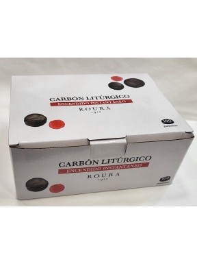 Carbón litúrgico para incensario,100 pastillas