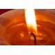 Waxed wick or wick with metal support