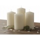 Vela color marfil, pack 4 velas, para decoración,eventos, liturgia.. Medida: 20 cm alto x 7 cm
